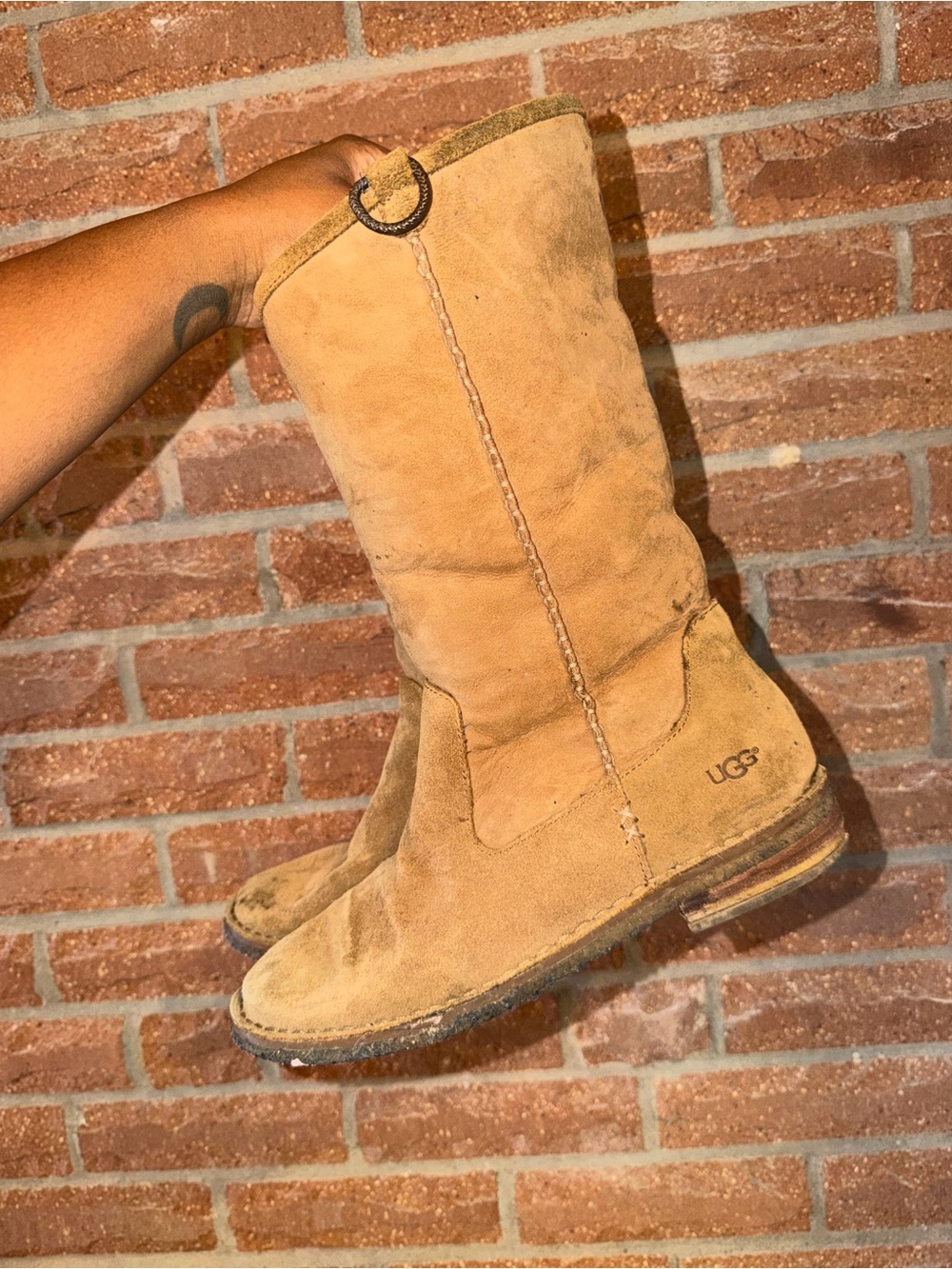 UGG Chestnut Suede Knee-High Pull-On Boots